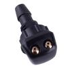 2pcs Universal Car Front Left Right Dual Holes Windshield Wiper Washer Water Spray Nozzle Jet Adjustable Black