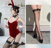 Sexy Lingerie Sexy Bunny One-piece Uniform Crotch Hidden Button Tease Passion Suit Velvet