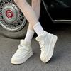 Thick-soled inner heightening board shoes autumn and winter new leather velvet casual super fire sports high-top shoes