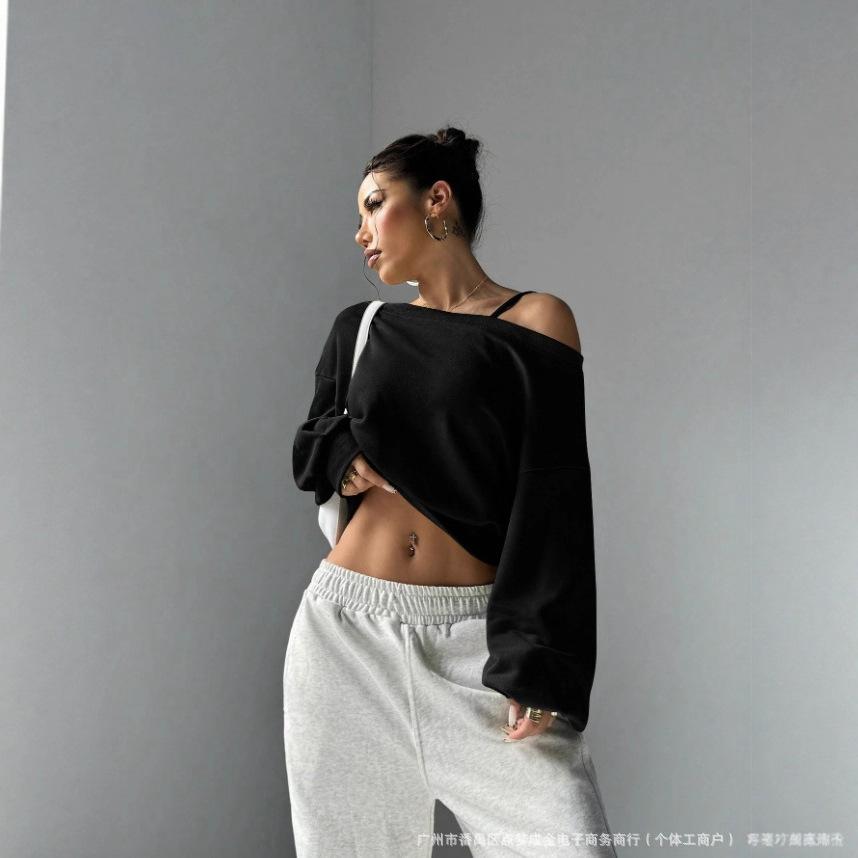 Women S Sexy Off Shoulder Pullover Sweatshirt Street Style Fall Winter