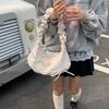 Small fresh bag women's new floral shoulder bag large capacity light class commuter messenger cloth bag