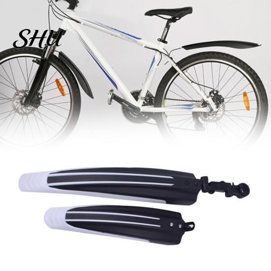 Durable Bicycle Wings 2Pcs Bike Mudguard Set Front Rear Fenders High Strength Accessories Anti-fouling Design Universal Easy to Install Rust-free