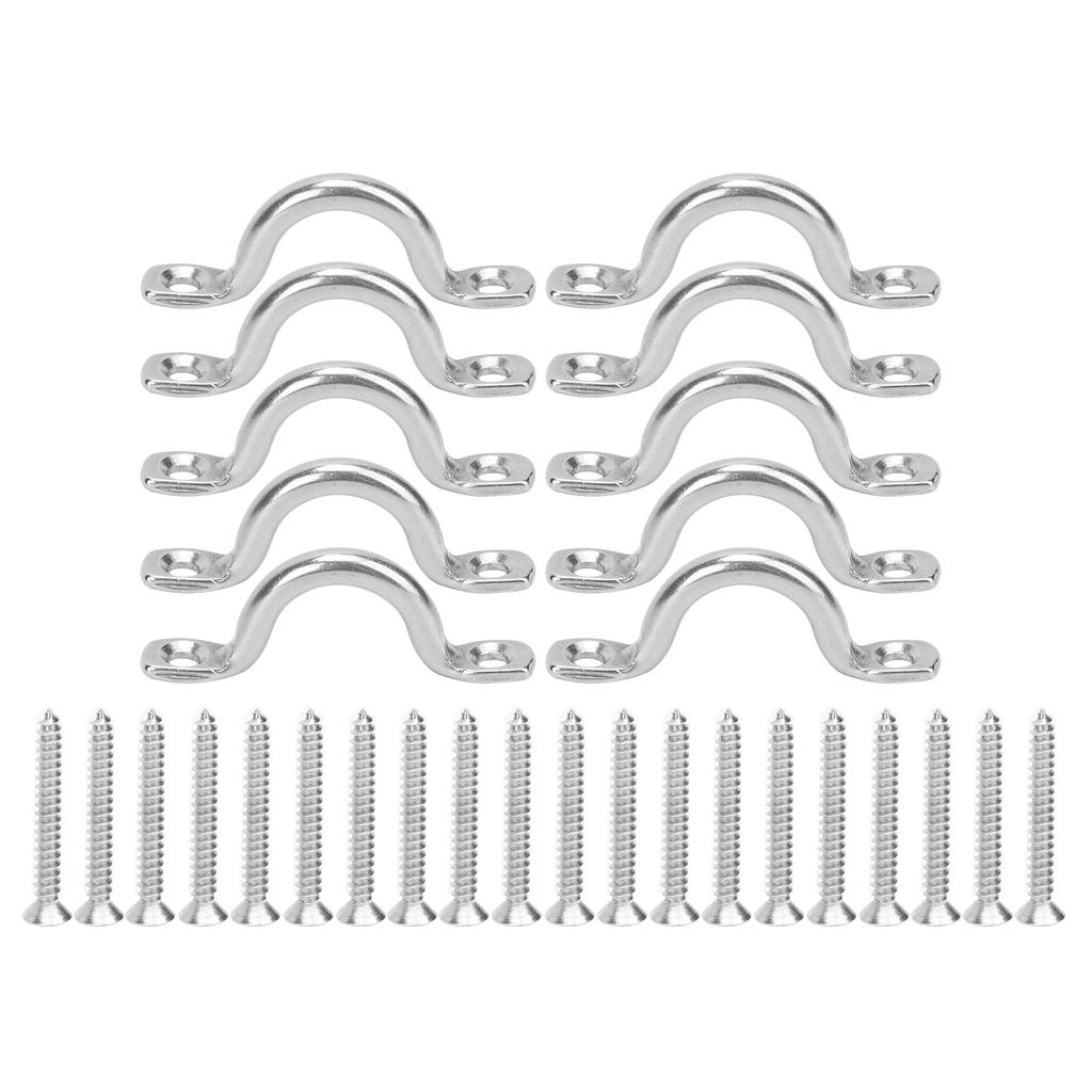 10pcs Stainless Steel Kayak Canoe Rigging Boat Pull Handle Buckles Kayak Accessories