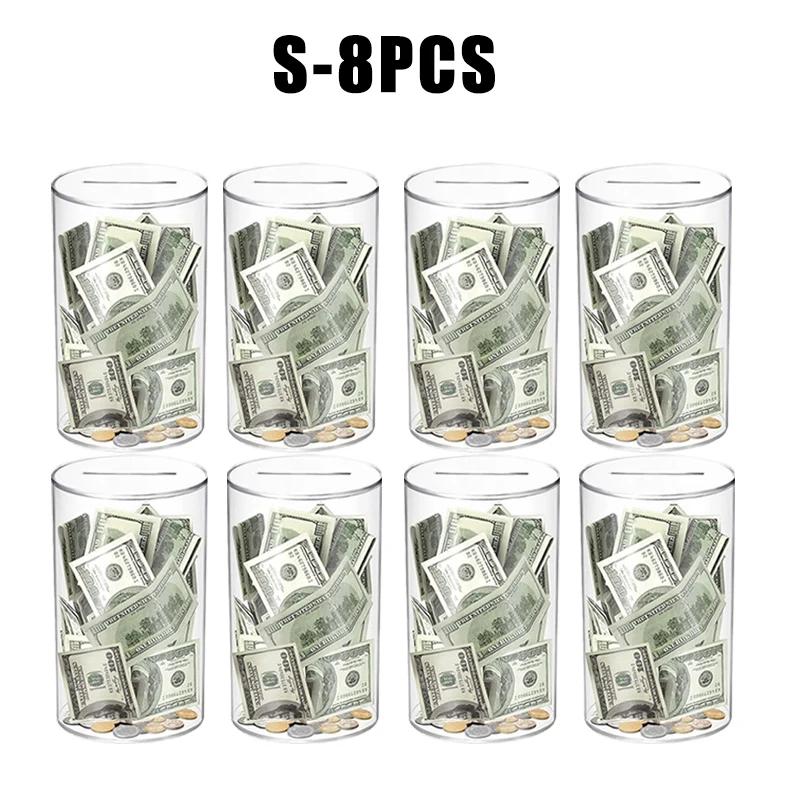 Piggy Bank for Adults Must Break To Open Acrylic Clear Piggy Bank Money Saving Box for Cash Saving Real Money Bank Coin Bank