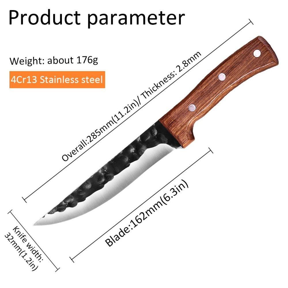 Stainless Steel Boning Knife Forged Professional Chef Knife Meat Cleaver Fish Filleting Knife Kitchen Cooking Tool