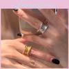 Stylish Gold Open Ring For Women With Unique Irregular Rhinestone Design For Fashionable Finger Accessory