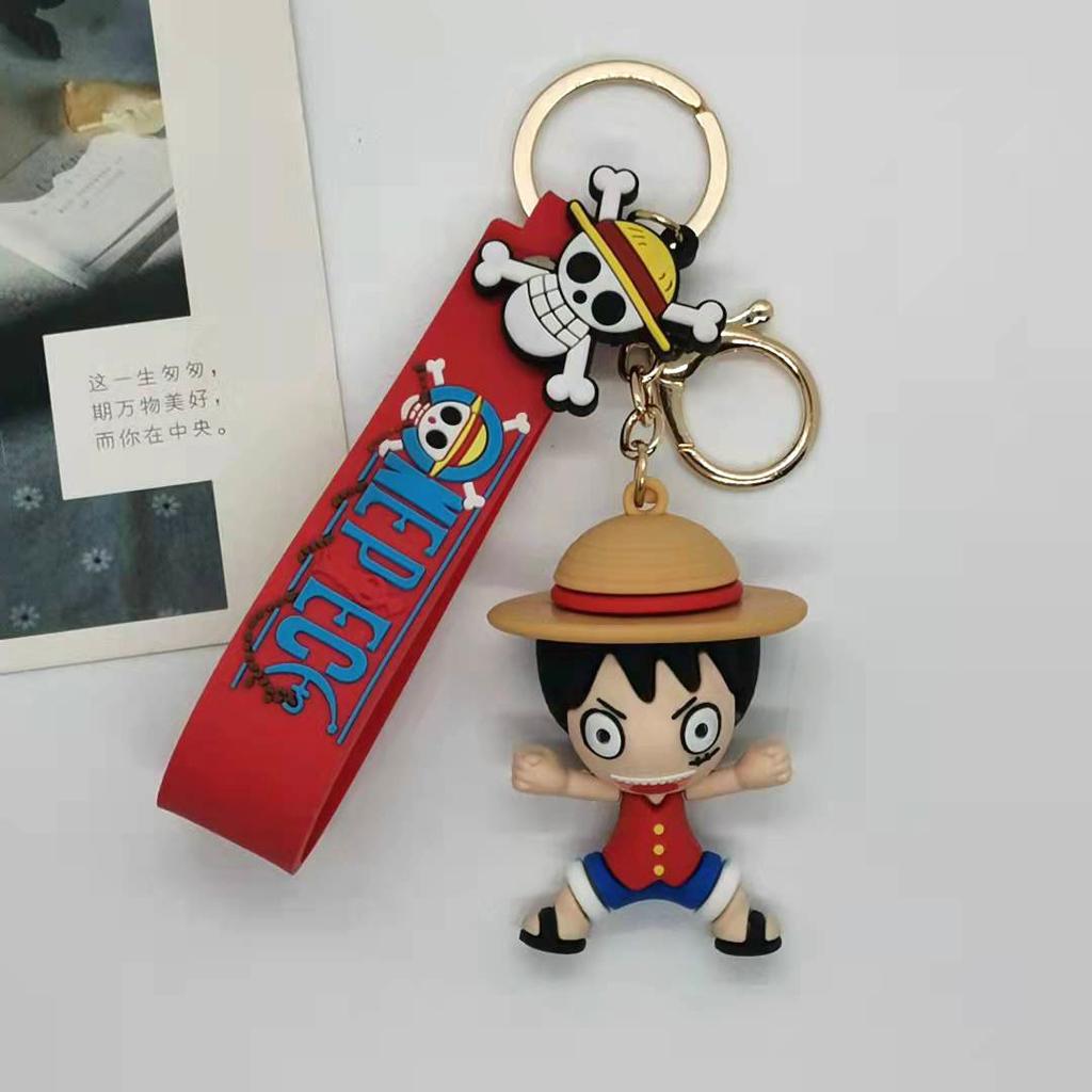 Creative Cartoon One Piece Doll Series Keychain Couple Bag Car Keychain Accessories Gift Wholesale Y2k Fashion Toys Anime