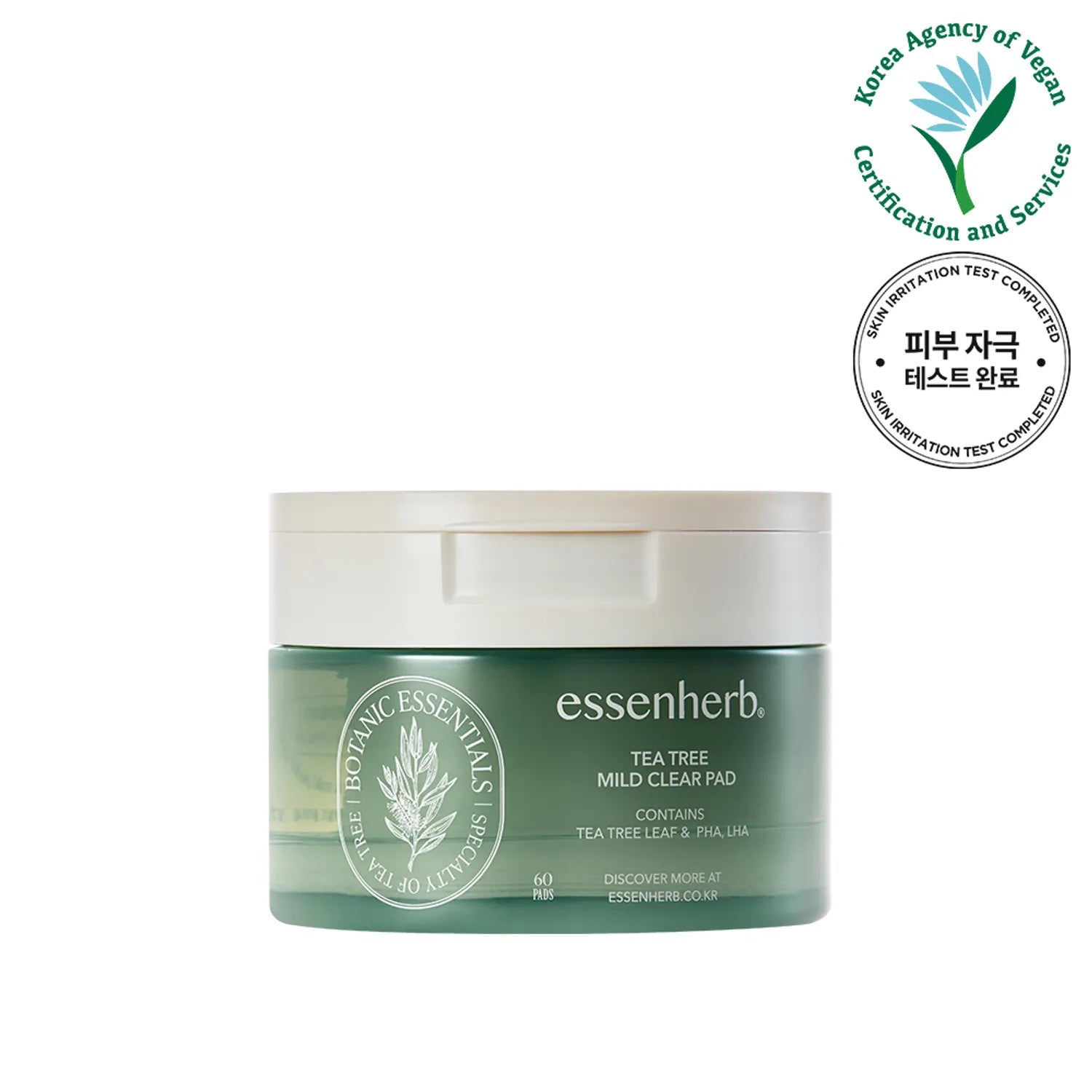 essenHERB Tea Tree Mild Clear Pad 60P 60P