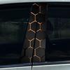 Style Honeycomb Hexagon Car B-pillar Stickers Car Center Column Decoration Cover Scratches Waterproof Decals Car Accessories