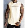 Men's Vest Letter Printed Sleeveless Round Neck T-shirt 3D Three-dimensional Printing Daily Sports Fitness Fashion Design S-5Xl