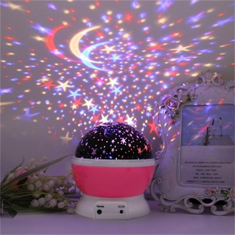 1 Stück Sternenhimmel Projektor Nachtlicht Mädchenherz Bunt Romantisch Traum Drehung Bunt Geburtstag Schlafzimmer Nachttisch Kreatives Licht