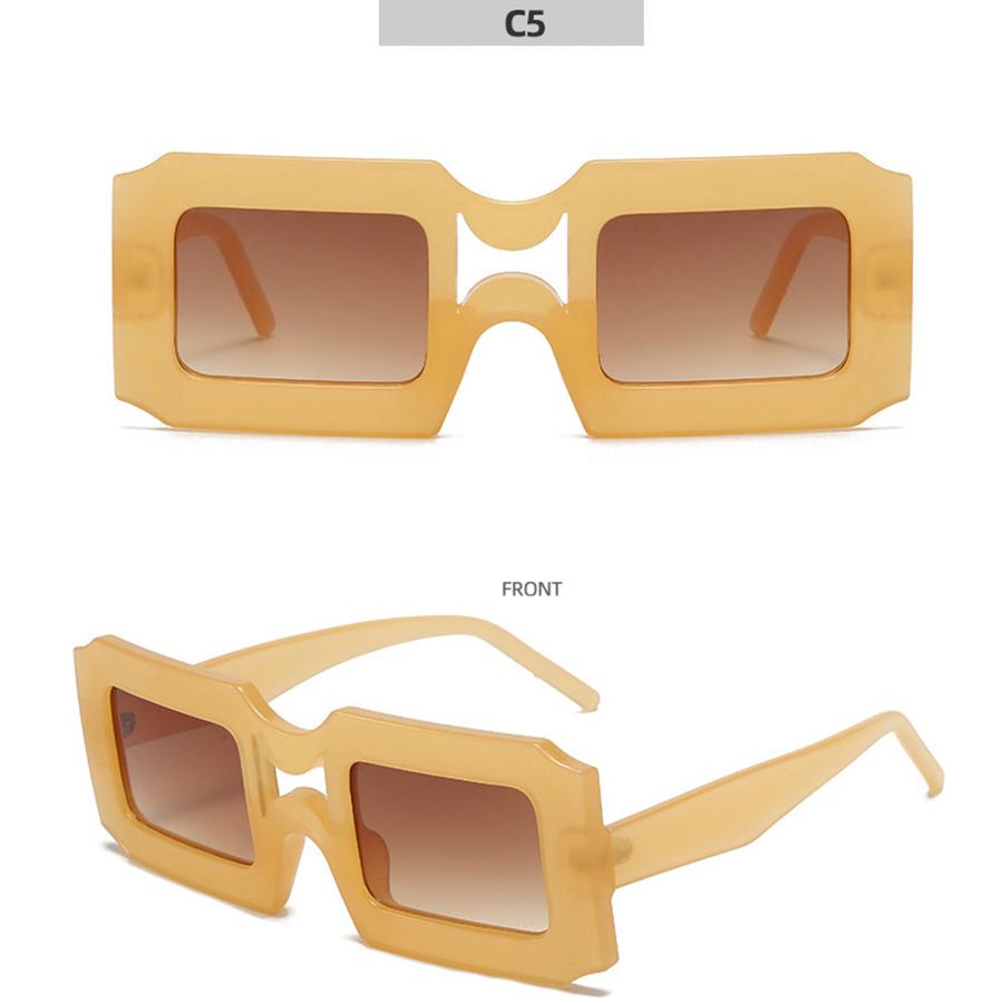 Fashione Sunglasese квадратные солнцезащитные очки желейного цвета — фото 14