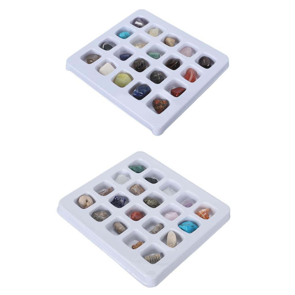 20pcs Rock Stone Colletction Kit for Boys Girls Exquisite Science Classroom Rocks and Minerals 