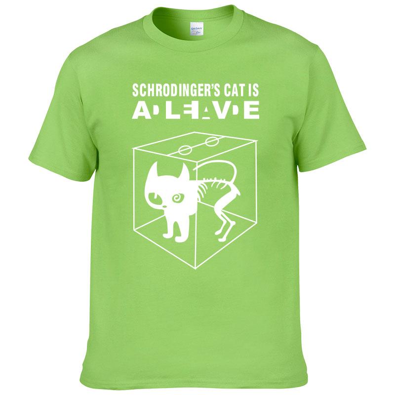 2024 Summer Cotton Schrodinger's Cat Printed Short Sleeves Men T Shirt Casual Tees The Big Bang Theory Mens T-shirt #247