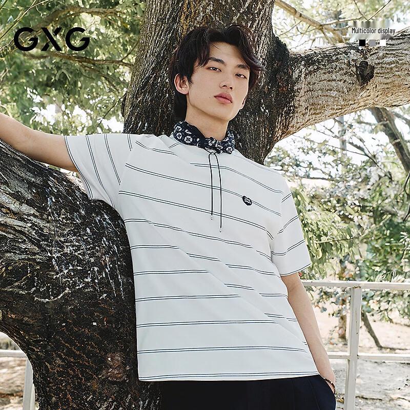 GXG Men s Striped Crew Neck Short Sleeve T-Shirt XXL
