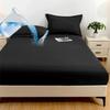 100% Waterproof Mattress Cover with Deep Pocket Solid Color Anti-mite Fitted Bed Sheet Mattress Protector Bed Cover King Queen