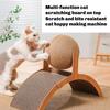 M-Modern-Cat Grinding Paw Cat Scratching Board 2 In1 Cats Scratchi Ball Wooden Scratcher Sisal Scratch Board Arch Bridge