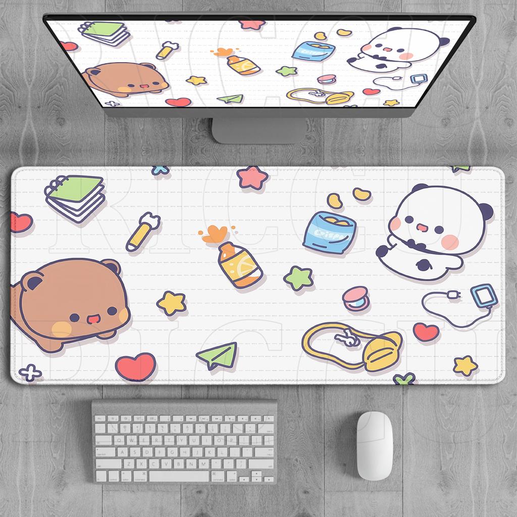 BuBu DuDu Natural Rubber Mouse Pad carpet Cute HD Desk Mat Extended Gaming Keyboard Mats Large PC Accessories XXL Gamer Mousepad