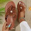 2025 Ladies Shoes Thong Sandals Women's Slippers Floral Beach Slippers Women Summer New Plus Size Flat Slippers