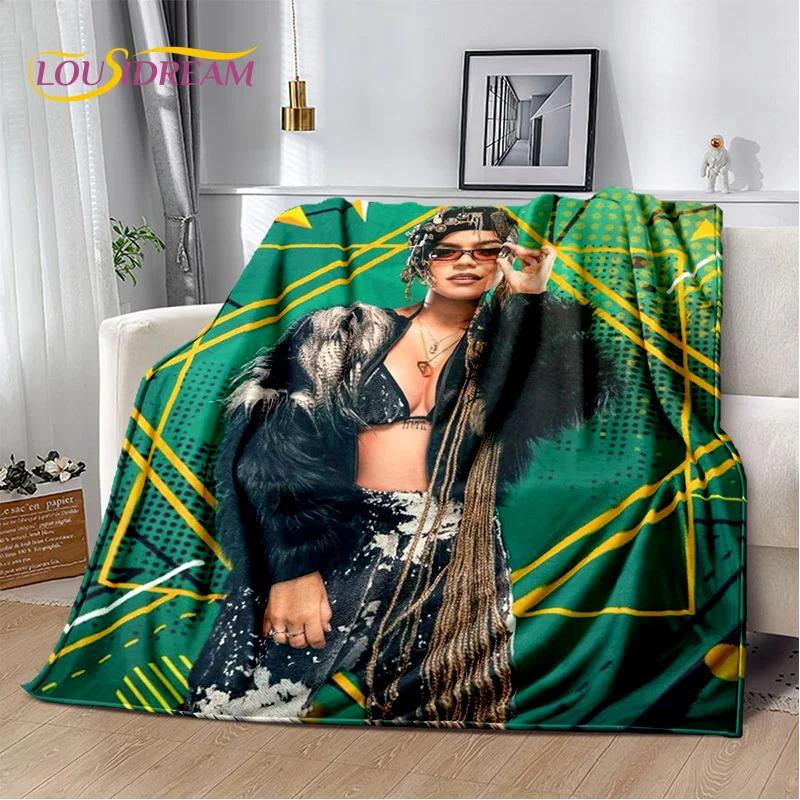 Karol G Singer Printing HD Blanket,Soft Throw Blanket for Home Bedroom Bed Sofa Picnic Travel Office Rest Cover Blanket Kids