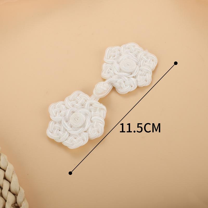 Chinese Style Handmade Woven Gold & Silver Thread Frog Buttons for Qipao Hanfu Tang Suit