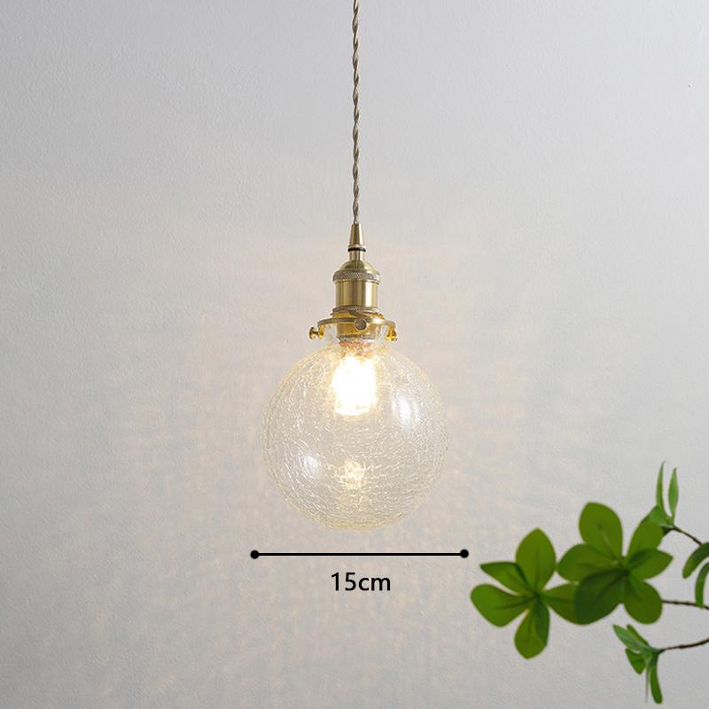 Nordic Round Glass Pendant Light Creative Bedroom Restaurant Bar Single Head Pendant Lamp Dinning Kitchen Room Hanging Lights