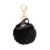 Halloween Black Plush Ball Spider Web Pirate Ship  Fluffy Pom Pom Bag Charm Gothic Backpack Accessories Gifts Bag Charm
