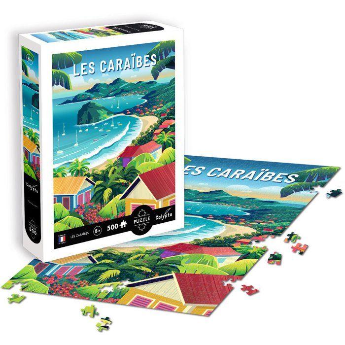 Puzzle - SENTOSPHERE - Calypto - 500 pièces - Les Caraïbes - Toucher soyeux - Dès 8 ans