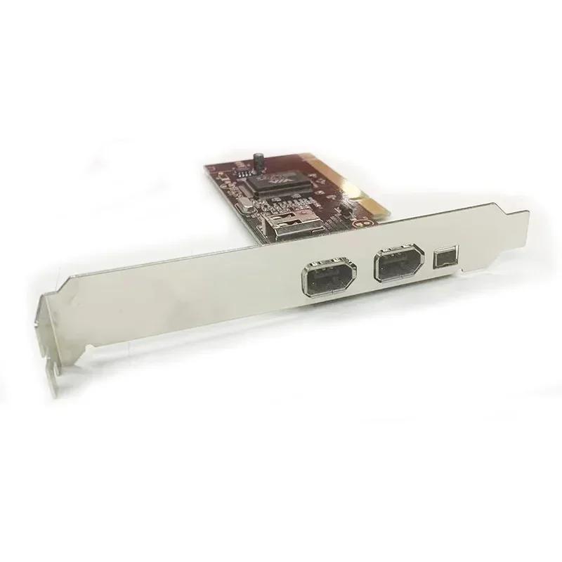 Novo Controlador de Placa PCI Firewire IEEE 1394 de 4 Portas 4 / 6 Pinos para 1394 Placa de Captura de Vídeo Adaptador com CD de Driver para HDD MP3 PDA
