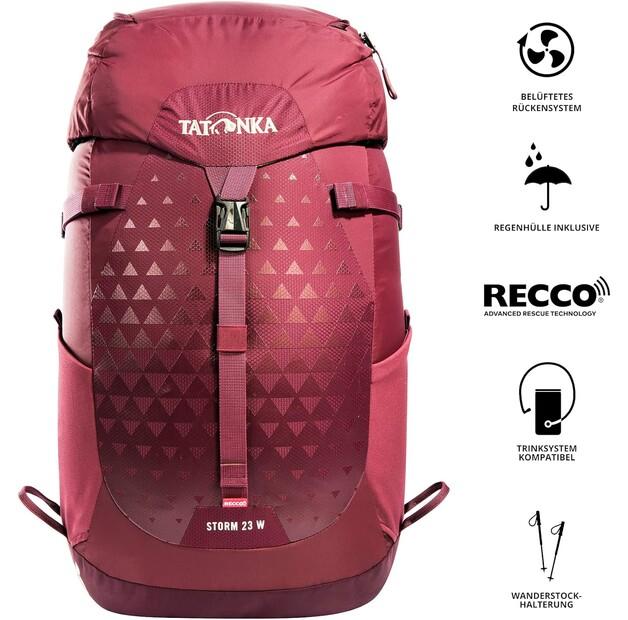 Backpack Tatonka Storm 23 Recco Bordeaux Red (Women's) (1539.047)