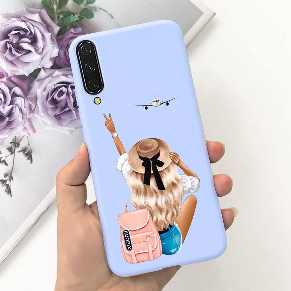 For Xiaomi Mi 9 Case Mi 9 Lite Back Cover Fashion Flower Slim Soft Silicone Funda On Xiaomi Mi 9 SE Mi9 Mi 9Lite Shockproof Capa