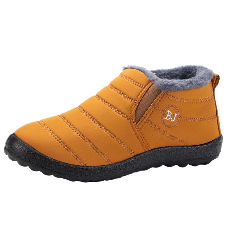 Large Size Cotton Boots, Winter Fleece-lined Thickened Fashion Snow Boots, Men's and Women's Couples' Waterproof and Non-slip Cotton Shoes for Women.