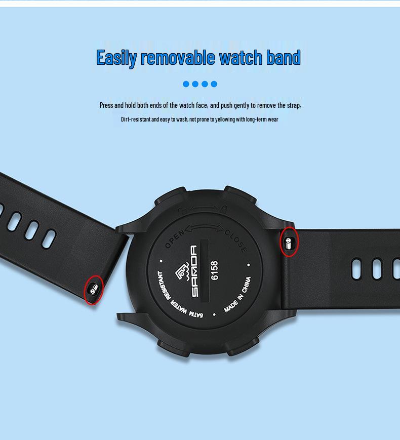 Sanda New Youth Luminous Waterproof Student Watch - Unisex Design for Middle Schoolers