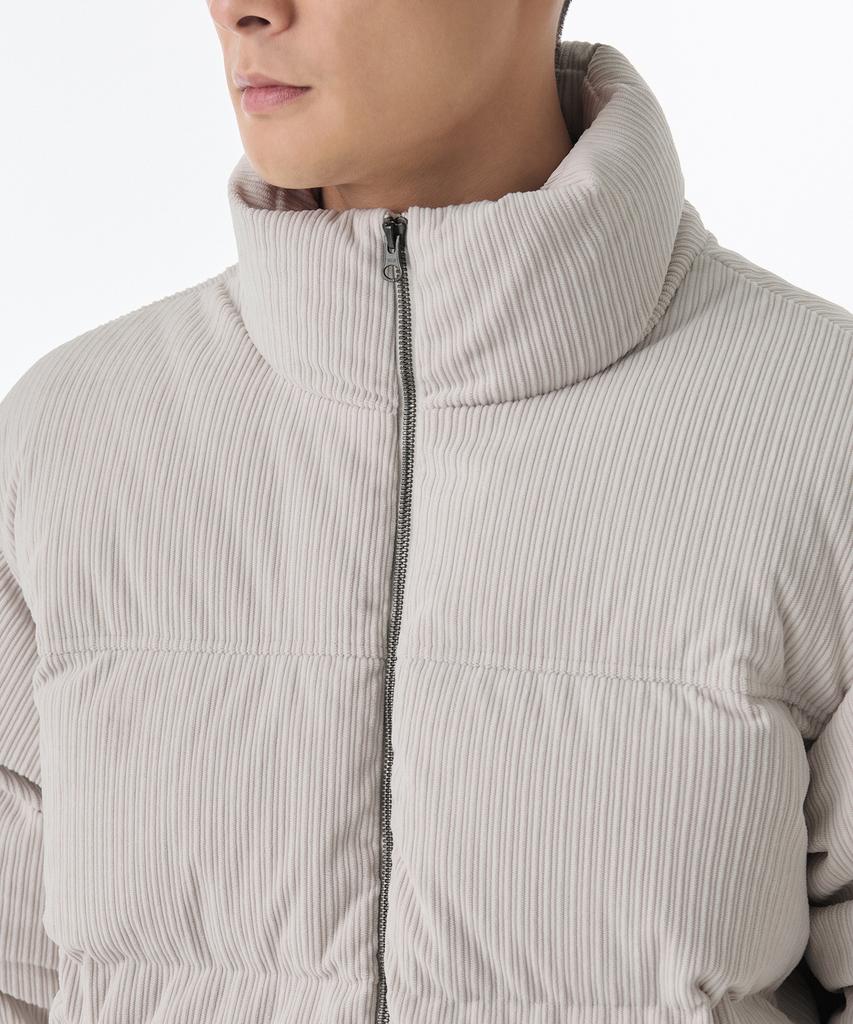 Musinsa Standard Corduroy Down Puffer Short Padded Jacket [Dusty Cream]