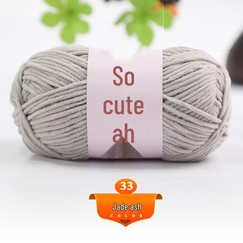 Medium Thick Chenille Yarn for Handmade Crochet Bags & Dolls