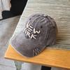 Retro Washed Cotton Baseball Hat For Women Men NEW YORK Embroidery Peaked Cap Outdoor Casual Adjustable Sun Hats