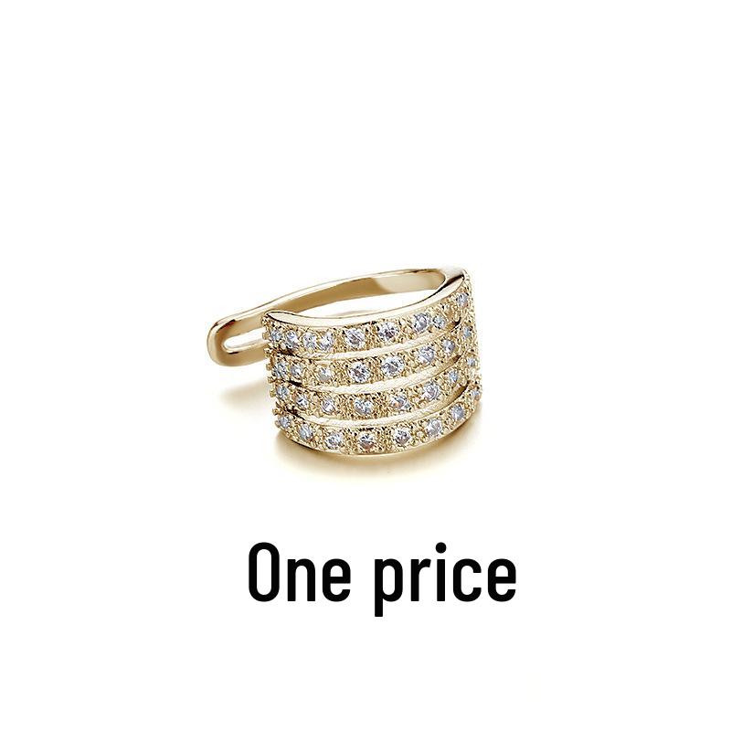 Guten Morgen Trendiger Geometrischer Mehrschichtiger Diamant Ohrklemme & Haken