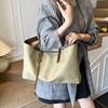 Trend large-capacity pu bag women's 2025 new versatile fashion shoulder tote bag college student commuter bag