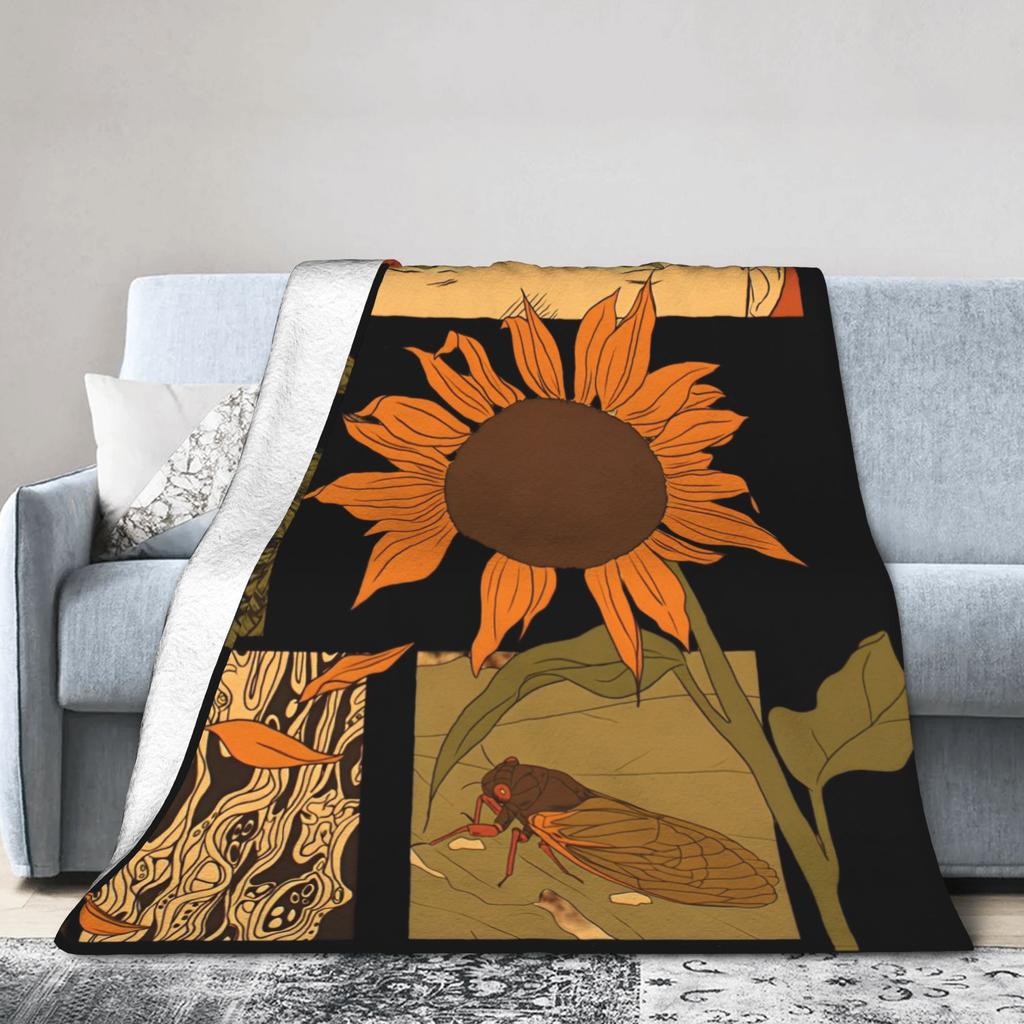 Super Soft The Summer Hikaru Died Manga Throw Blanket Premium Flannel Fleece Lightweight Bed Blanket Fuzzy Plush Bedspread