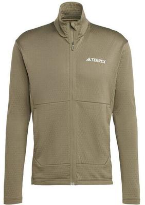 Multi Light Fleece Jacke mit durchgehendem Reißverschlussolivgrün