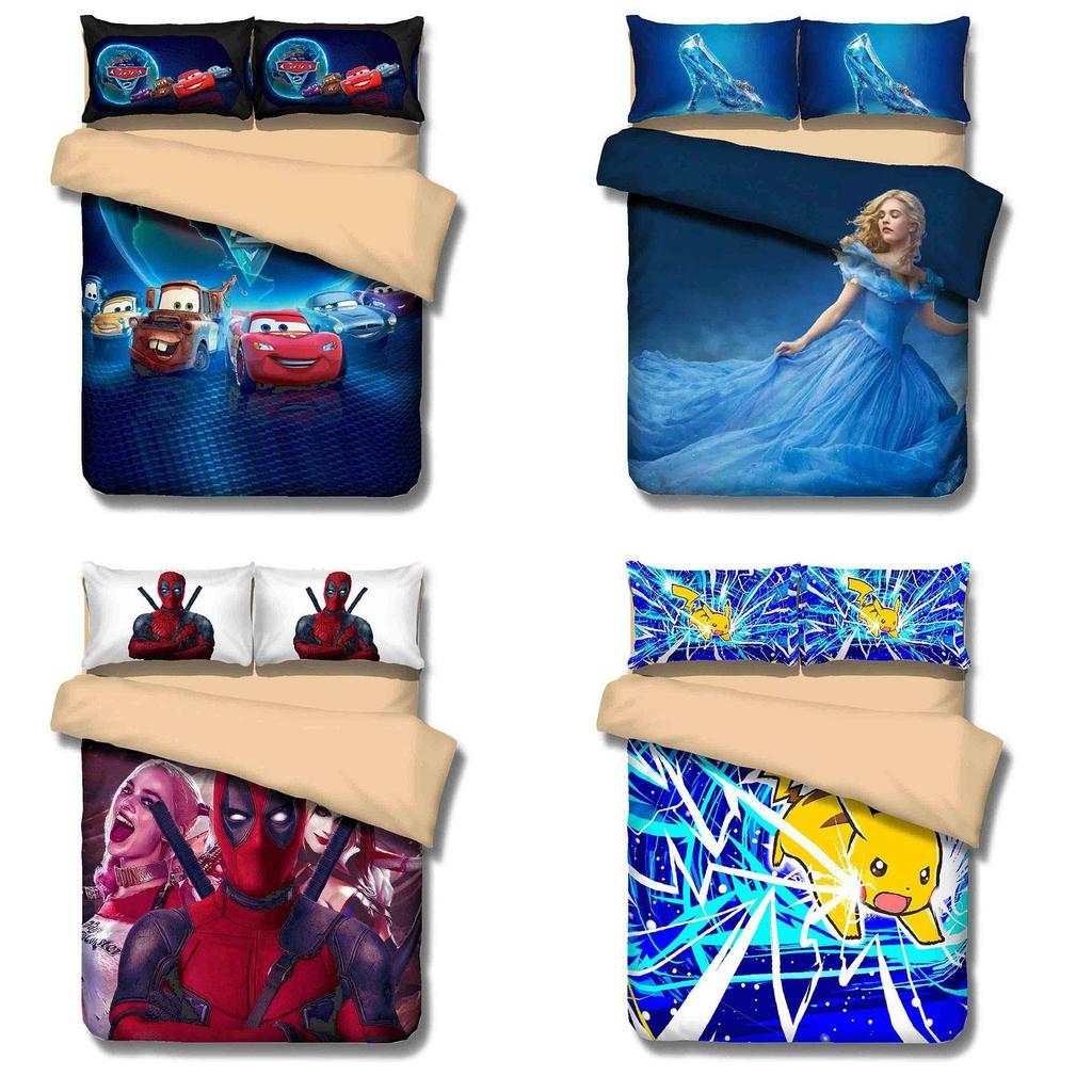 Stylish 3d Bed Sheet Set High Definition Digital Print Modern Minimalist Design