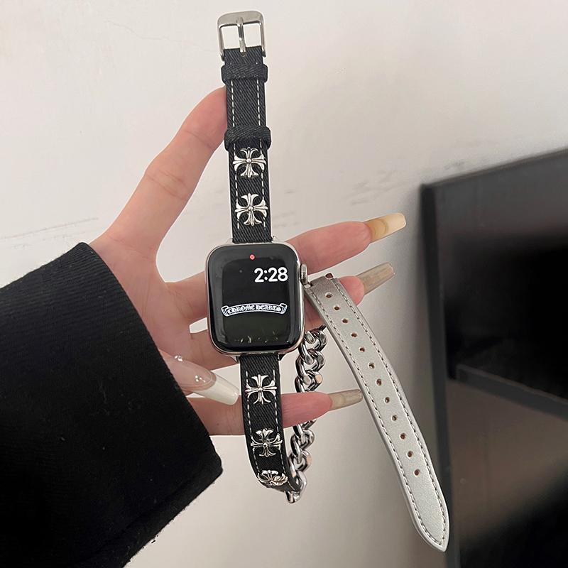 For Apple Watch 10 46mm/Ultra 2/Ultra 49mm/9 8 7 45mm/SE (2023) SE (2022) SE 6 5 4 44mm/3 2 1 42mm Watch Band Double Loop Style