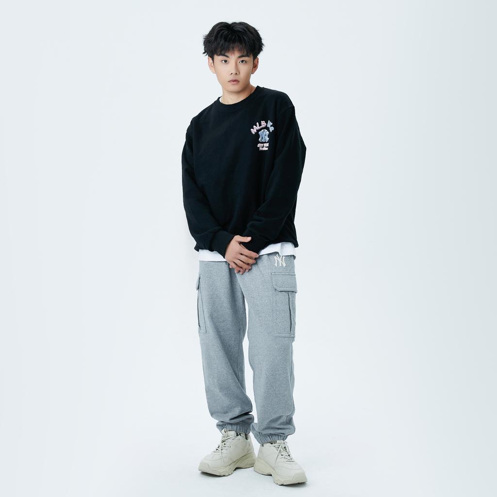 New MLB New York Yankees Knitted Sweatpants Unisex Gray 3APT00914-50MGS