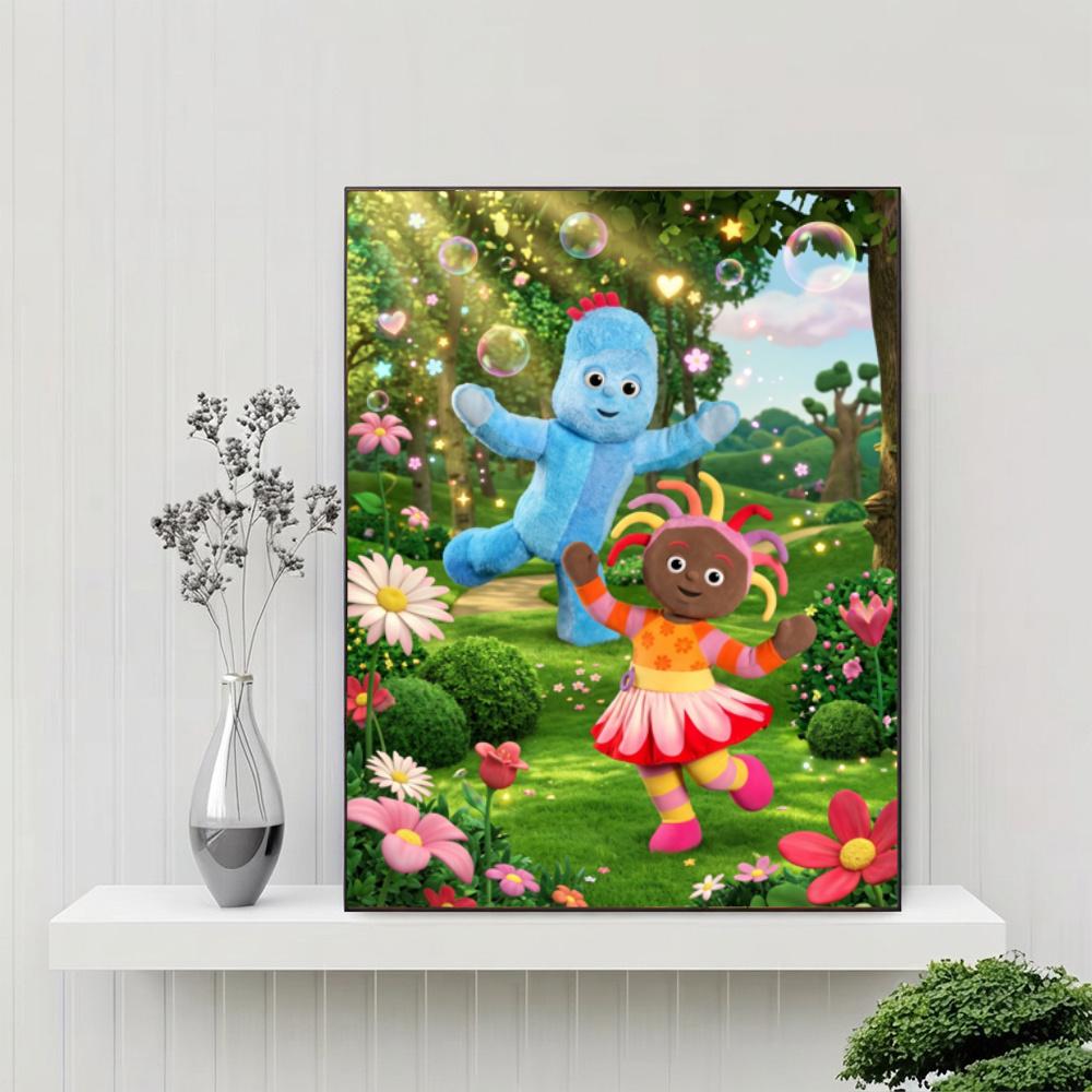 In the Night Garden Colorful Characters Forest 5D Diy Diamond Painting Round Diamond Mosaic Suitable For Beginners Diamond Painting Rhinestones Gift F