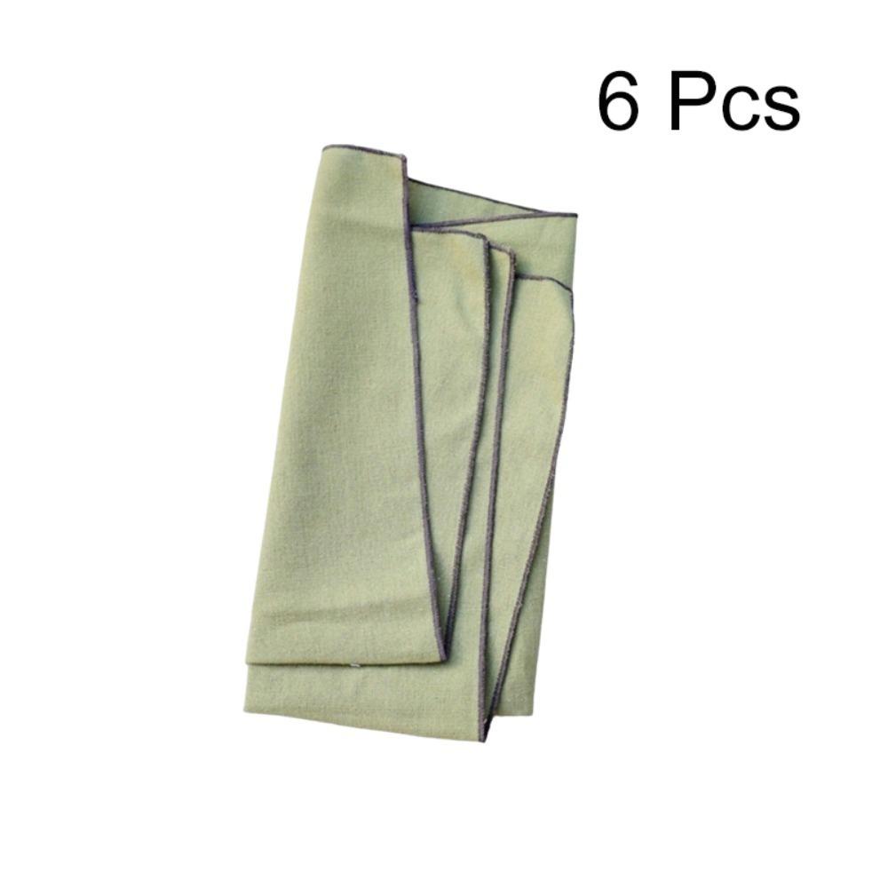 

6PCS Square Cotton Linen Napkin Solid Color Tea Towel Eco-friendly Cloth Napkin Wedding зелёный