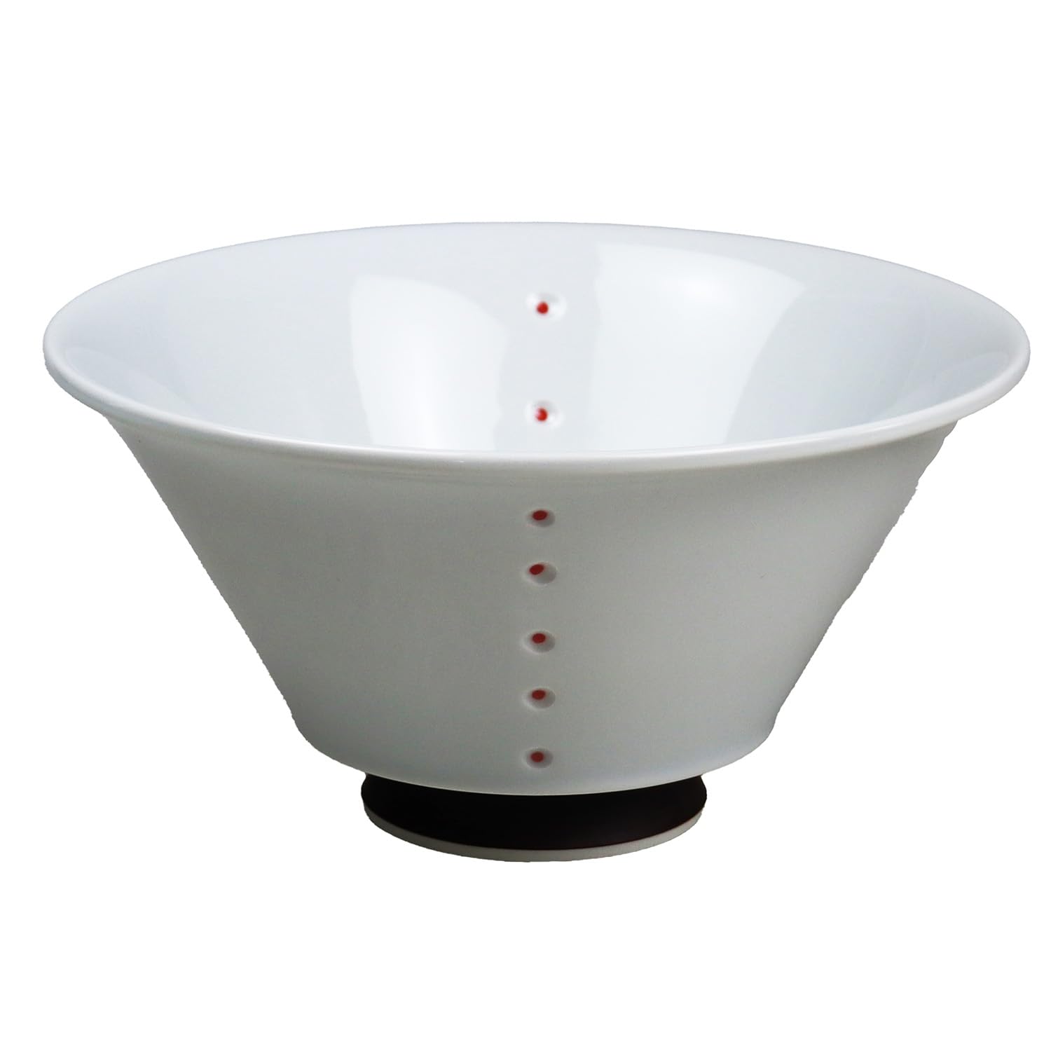 

Yuuki Roman Handsome Bowl, Ramen Bowl, Multi-Purpose Bowl, Five-Function Bowl, Made in Japan by a Male Hasami Ware Artist, Carved Dots (Red), 190706