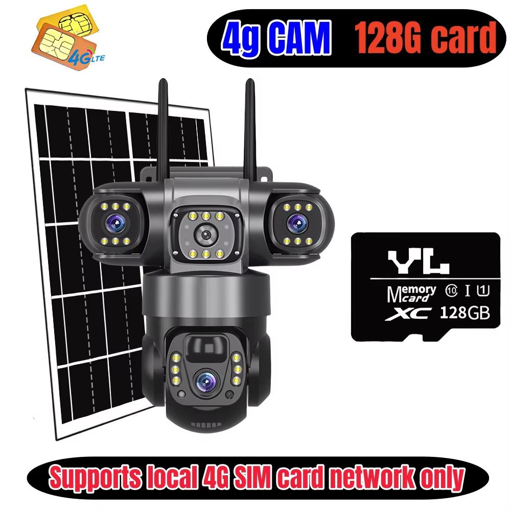 LS VISION Outdoor 4G Solar Camera,6K Battery Powered PTZ 12MP Security Camera for Home PIR Motion Detection Color Night Vision CCTV