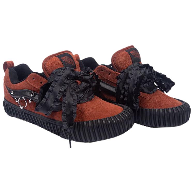 Vans Knu Skool Low Top Skateboard Shoes Unisex Brown Black VN000D6ZFSB