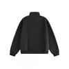 Unisex Stand Collar Zip-Up Sweatshirt Jacket Pure Color Short Fit Casual Outerwear Fall 2025