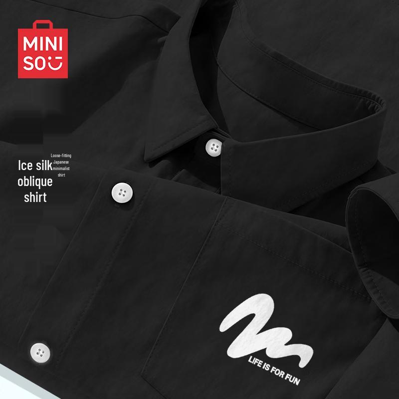 MINISO Men s Ice Silk Long-Sleeve Shirt M